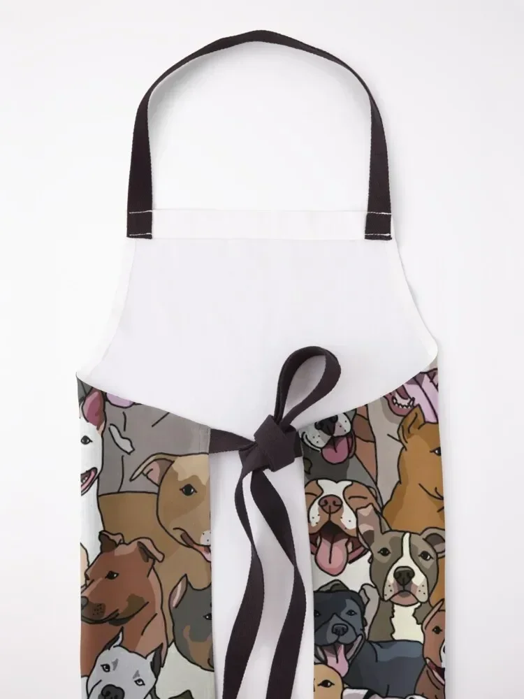 Фартук с рисунком собаки Pitbull All The Mutts кухонный фартук одежда для плотника