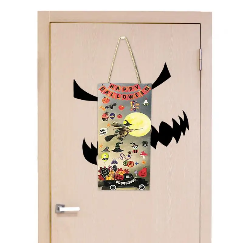 

Halloween Wall Decor Horror Vibe Door Sign Wooden Hanger For Living Room Bedroom Wall Porch & Corridors Decor With Fine Details