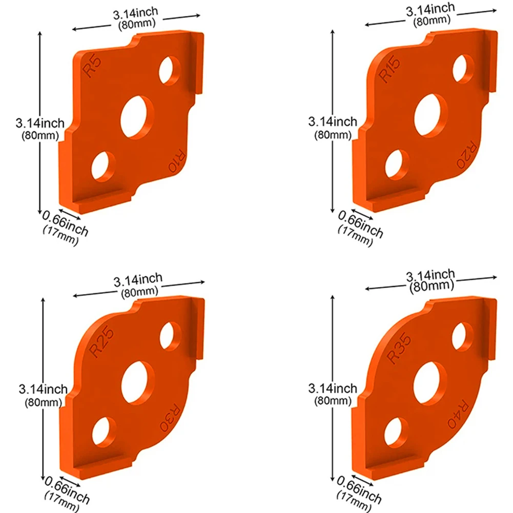 

Woodworking Router Corner Radius Templates Jig Radius Router Templates Jig Radius Corners Trimming Router Bit Templates
