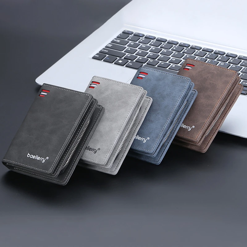 

New Mens Hand Purse Wallet Small Money Bag Man PU Leather Multi Card Holders Wallets With Coin Pocket Wallet For Men