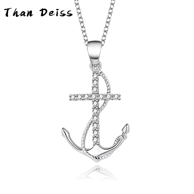 

S925 Sterling Silver The Ship Anchor Necklace Simplicity Jewelry Pendant Europe And The United States Fashion Clavicle Chain