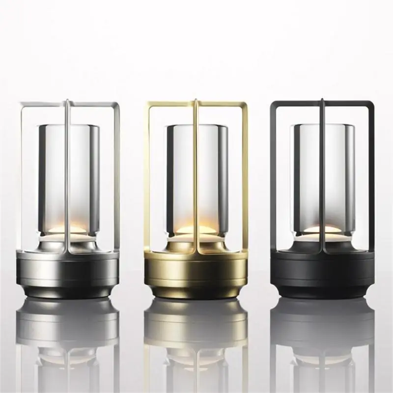 

Table lamp for bedroom Chargeable LED touch switch desk lamp for restaurant rechargeable lights USB-C charging table lamp