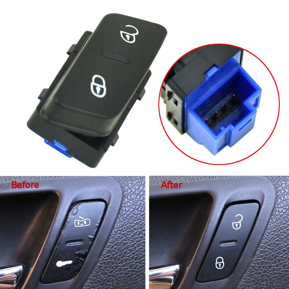 

​Car Central Door Lock Control Switch Controlling Button For VW Golf 5 MK5 1K0962125B Car Switch Relay Accessories