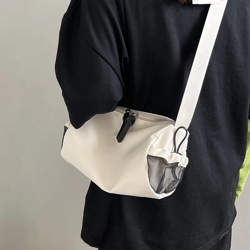 Nylon casual Shoulder Side Bags for Women 2023 New In Vintage Large Capacity travel Solid pu Leather Crossbody Bag Handbags