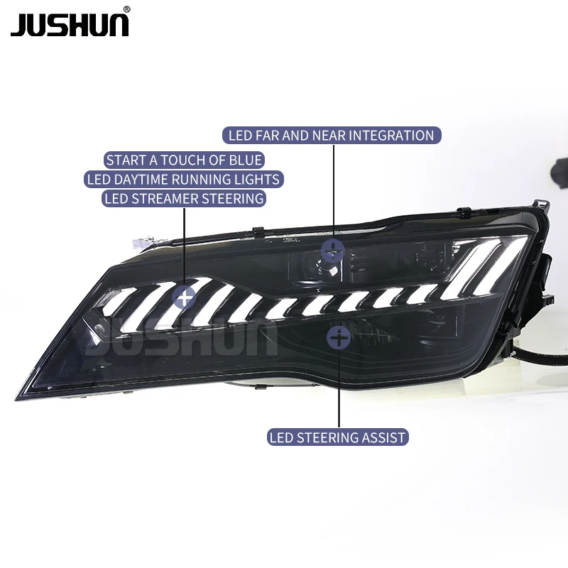 Фото JUSHUN Подходит для моделей A7 RS7 2011-2014 годов: Модификация фар, светодиодные автомобильные аксессуары, передние указатели поворота №5