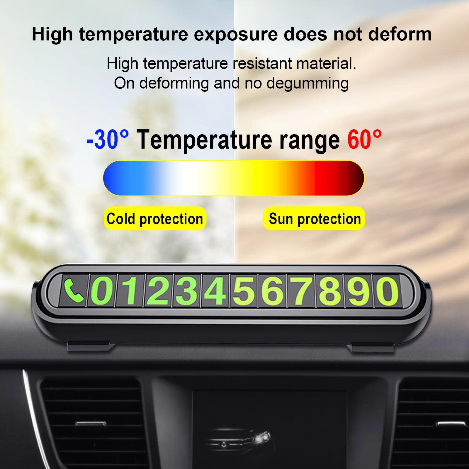 Светящаяся карточка для временной парковки автомобиля автомобильная парковка