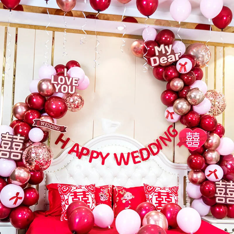 

20pcs 10Inch Ruby Red Pearl Love Heart Latex Helium Balloons Valentine's Day Wedding Birthday Party Decorations Globos