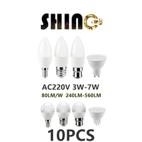 10pcs factory direct led light bulb candle lamp g45 gu10 mr16 220v low power 3w 7w high lumen no strobe apply to study kitchen