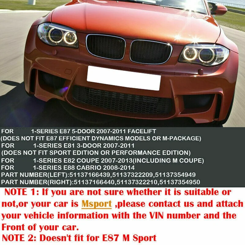 Сменная Передняя решетка для радиатора BMW E81 E87 E82 E88 120I 128I 130I 135I 2008-2011