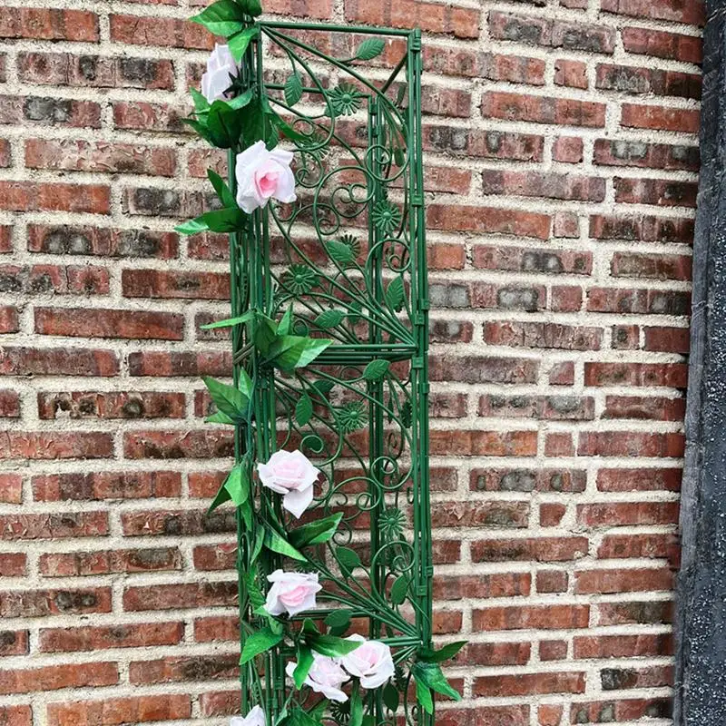 Plant Trellis Plastic Coated Steel Flower Vegetables Decorative Trellis Plant Support Vine Climbing Net Accessories Multi Use