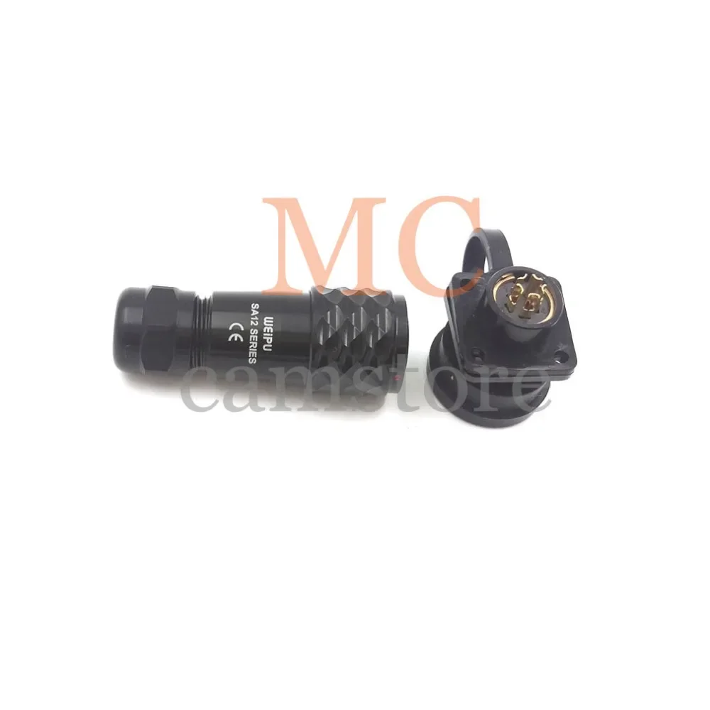 Металлический 5-контактный водонепроницаемый разъем WEIPU SA12 IP67 5-жильный для пайки