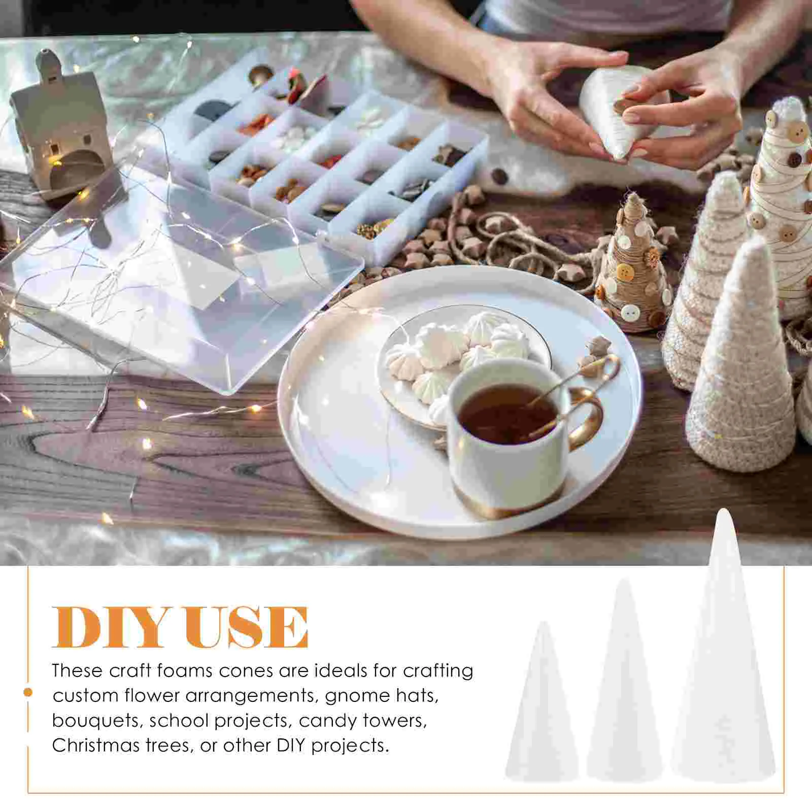 15 шт. Рождественские елки Коническая пена DIY Детские игрушки Декоративные