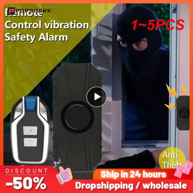 

1 ~ 5 шт. Водонепроницаемая сигнализация для мотоцикла, велосипедная сигнализация с защитой от кражи, беспроводной пульт дистанционного управления, сигнализация для велосипеда 113dB, сигнализация для электрического автомобиля