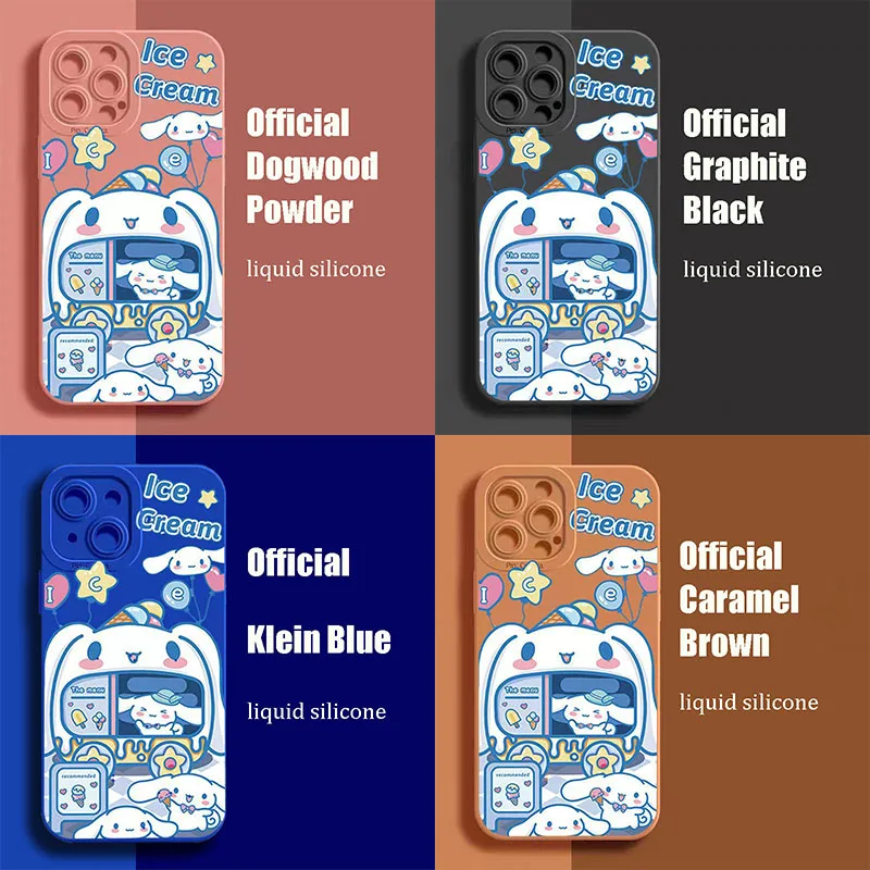 

Sanrio Cinnamoroll Iphone13 чехол для Iphone12/11Promax все включено Xsmax/xs/xr/7P/6 противоударный жидкий силиконовый мягкий чехол