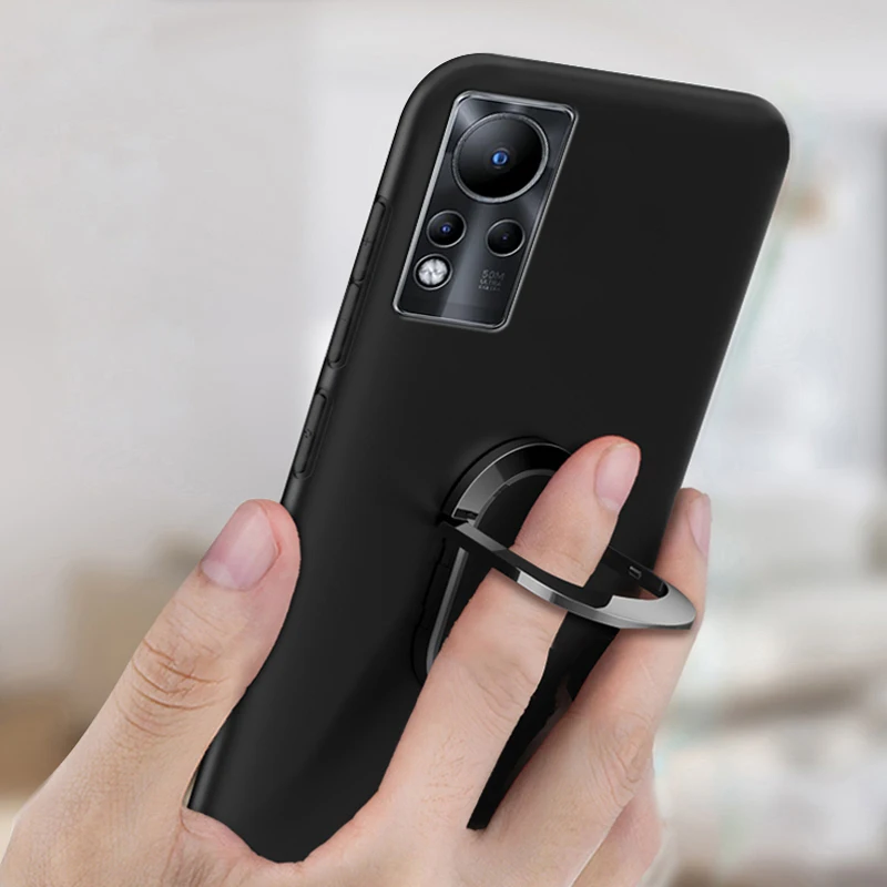 infinix note 11 case 6 71 red black blue finger ring 360 degree rotation soft silicone funda for infinix note 11 phone cover free global shipping