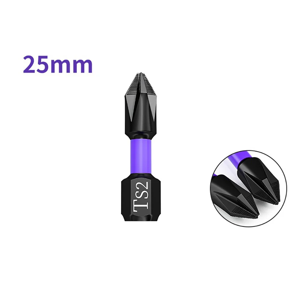 

Non slip PH2 Magnetic Batch Head Screwdriver for Impact Drill High Hardness Suitable for Strong Screw driving Operations