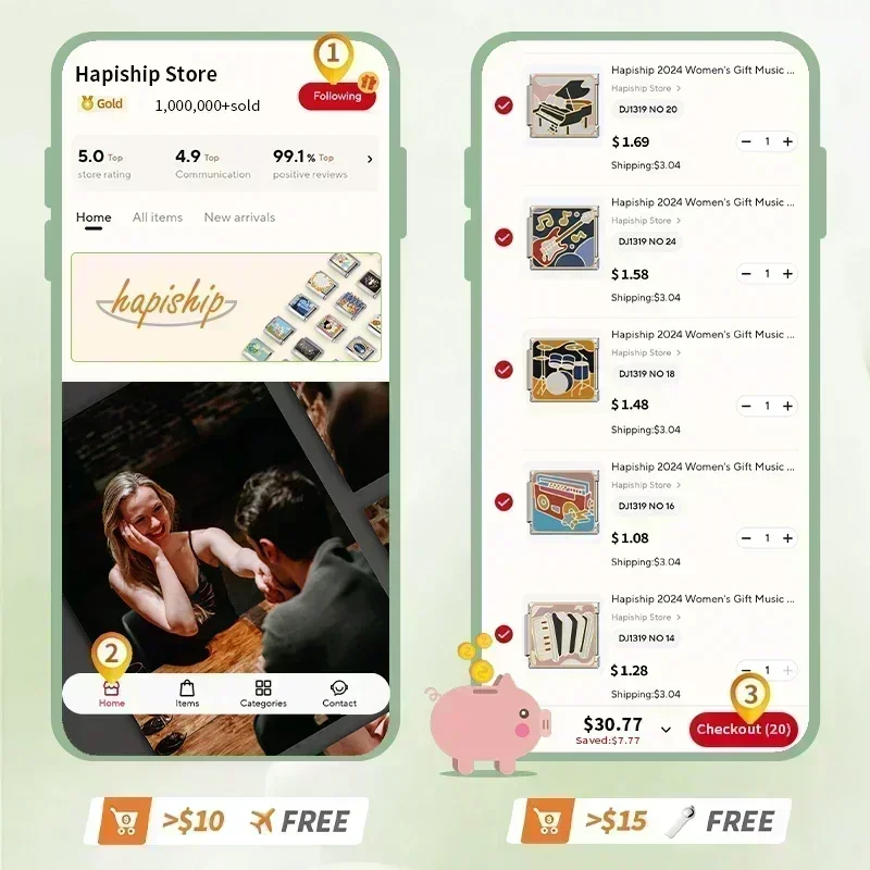 Фото Hapiship оптовая продажа для женщин Loco Madre Te Amo Amor итальянский шарм подходит для браслета из нержавеющей стали 9 мм Прямая поставка подарочные ювелирные изделия TZ058 №5