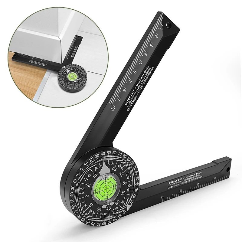 

Miter Saw Protractor For 360 Degree Plastic Protractor Angle Finder Measuring Gauging Tools Woodworking Project