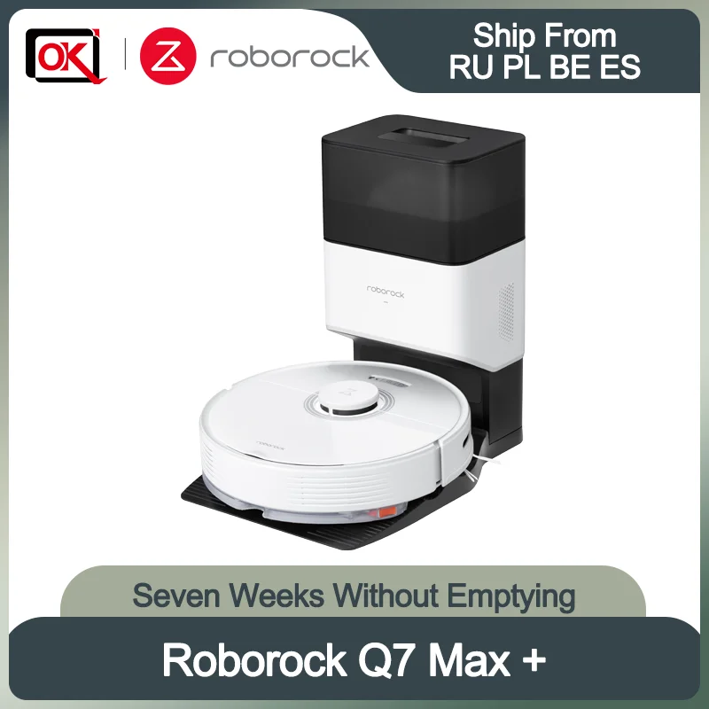 Робот-пылесос Roborock Q7 Max + беспроводная док-станция для уборки дома автоматическая