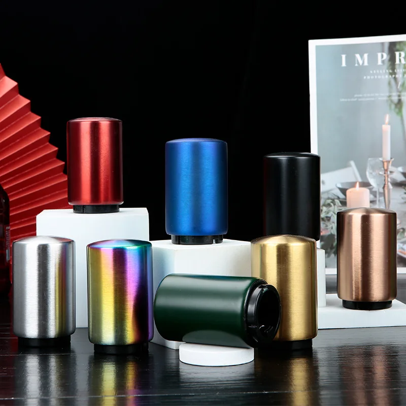 

Stainless Steel Push Bar KTV Lid Opener Push-type Beer Beverage Bottle Corkscrew Can Opener Bottle Opener Magnet Kitchen Gadgets