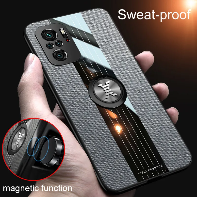 

Redmi Note 10S Shockproof Case for Xiaomi Redmi Note 10 Pro Max 10Pro Armor Magnet Ring Cover For Redmi Note 10 Pro 5G 10S Coque