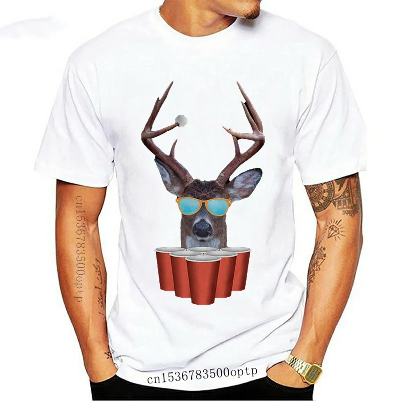 

Camiseta estampada para hombre, prenda de vestir, ajustada, с принтом и надписью, пива и понг, Новинка