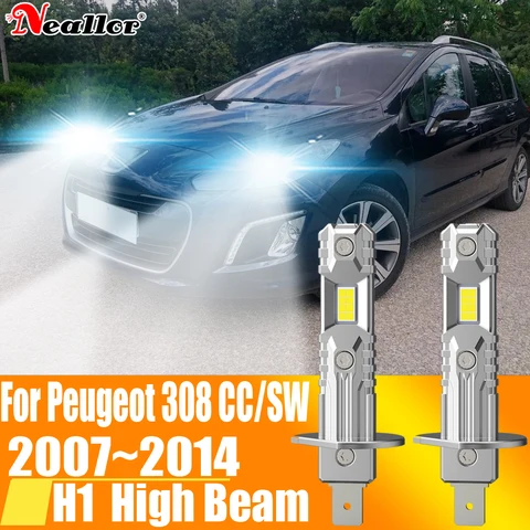 2 шт., Автомобильные светодиодные лампы H1 12 В 55 Вт для Peugeot 308 2007 ~ 2014