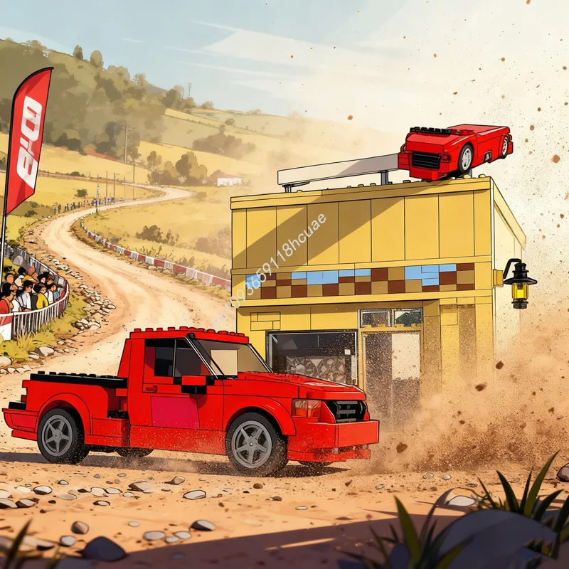 Фото 822 шт. MOC The Racer S Edge City Champions, модель здания, рождественские подарки, блоки, строительная игрушка, идея для сборки, образовательный кирпич №1