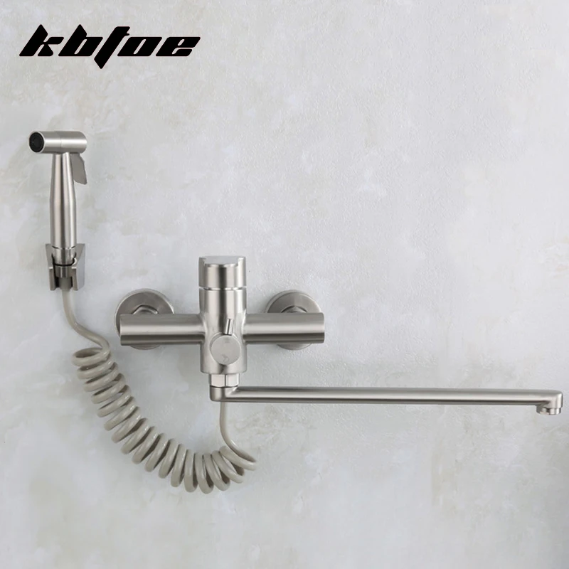 Bathroom Bathtub Shower Faucet Wall Mounted Bath Shower Set Handshower Kitchen Spray Gun Multifunction Mixer Tap