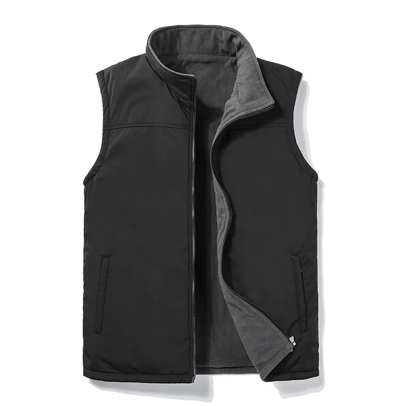 

Waistcoat Cotton Trend Fleece Brand Warm Jacket Velvet Aged Vest Elderly Dad 2023 Middle Plus Vest New Vest Men's