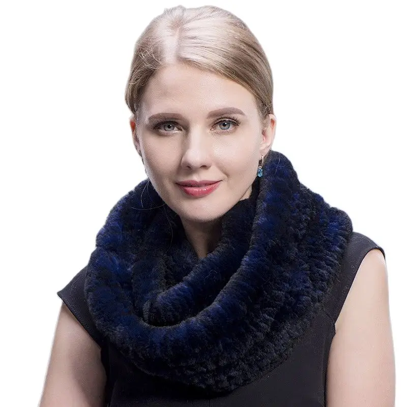 Женский шарф ручной вязки из натурального меха кролика Рекс заводская цена |