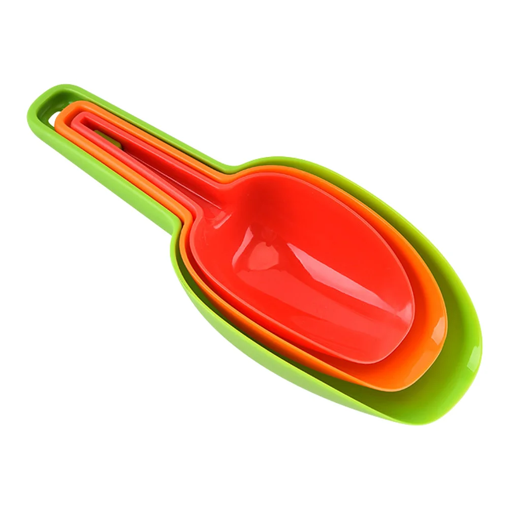 

3Pcs Scoop Set Colorful Kitchen Scoop Small Scoop for Flour Rice Popcorn
