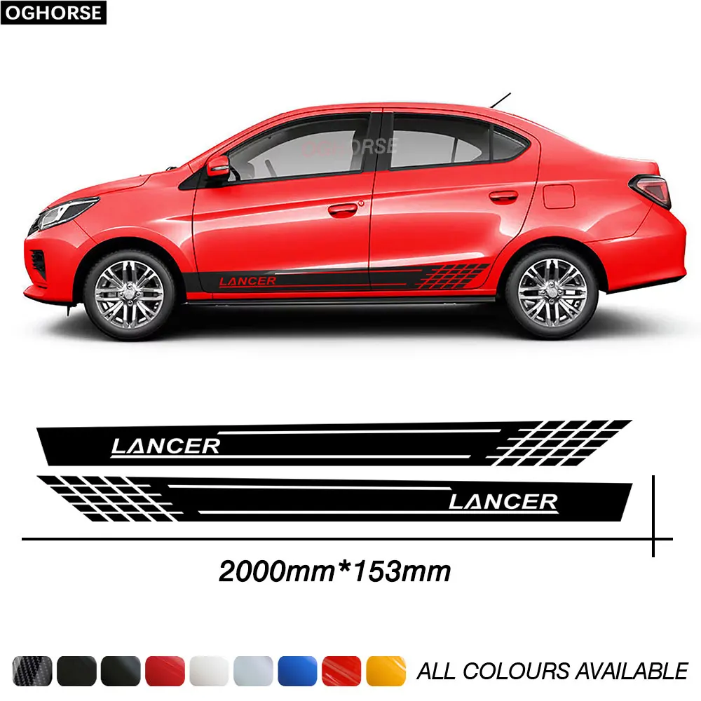 

2 шт., виниловые наклейки на дверь автомобиля Mitsubishi Lancer Mirage Attrage Sedan