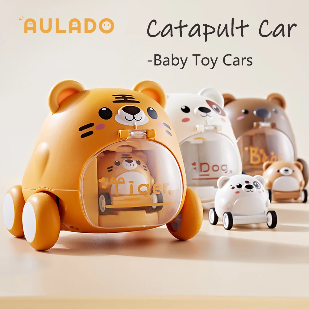 

Montessori Baby Toy Cars for 1 Year Old Toddler Birthday Gift Toys Cartoon Car for Babies Boys Interactive Toy For Kids Children