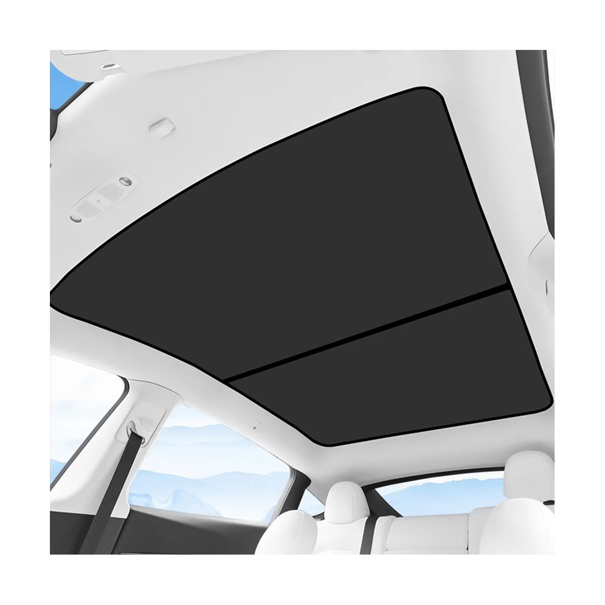 Для Tesla Model Y/3 Новый черный передний и задний солнцезащитный козырек из вискозы