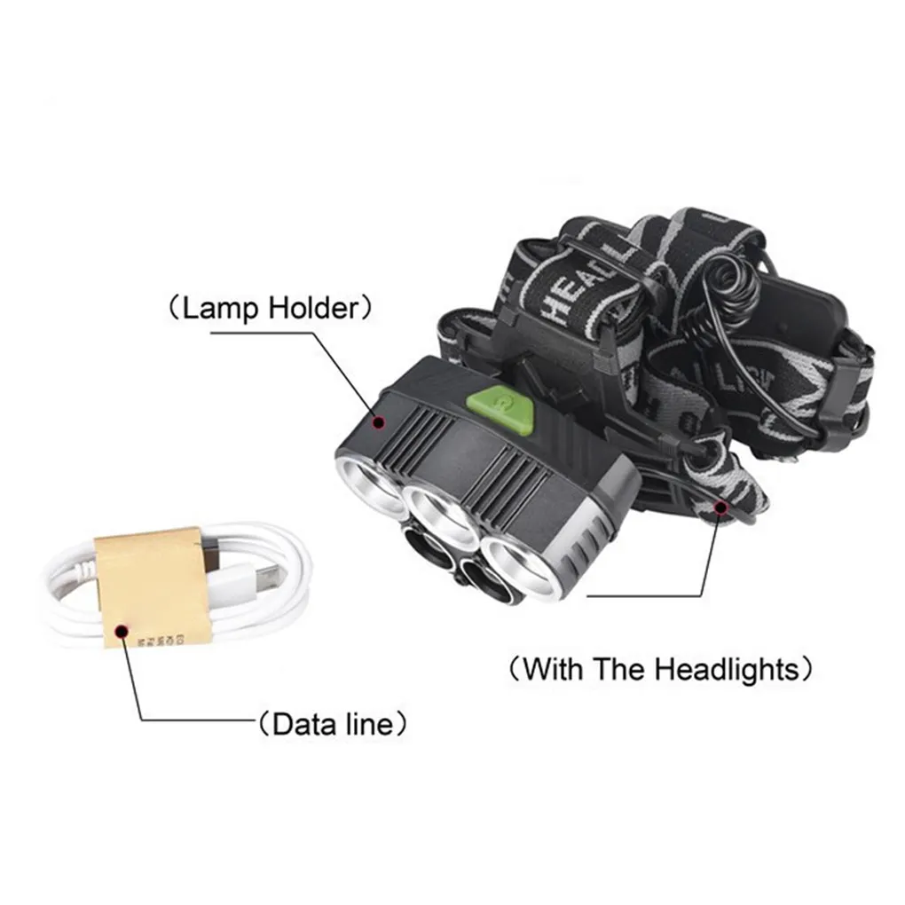 

Налобный фонарь, перезаряжаемый налобный фонарь, налобный фонарь, портативный Головной фонарь, фотолампа, внешнее освещение из алюминиевого сплава для езды на велосипеде