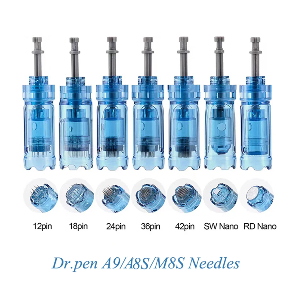 

10 Pcs Original Dr.Pen M8S/A8S/A9 Needle Cartridges Dermapen Microneedling 12 18 24 36 42 Nano For MTS Skin Care