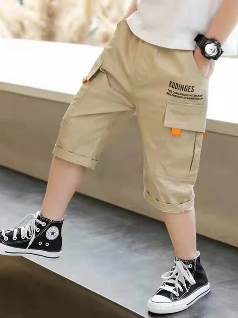 

Boys Pants New Children's Summer Leisure Sports Woven Pants Boys Style Loose Fashion Shorts