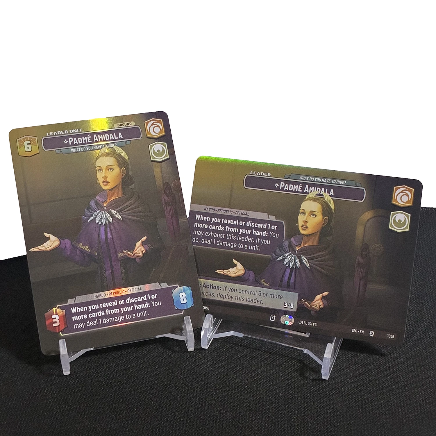 Коллекционные карты серии StarWars Secrets of Power (SEC) - Фольгированные карты: Чанзлер Палпатин - Как погибают свобода и независимость  DJ - Нужен лифт? Карты (art.: 3920dbbdf04ef) - 3920dbbdf04ef