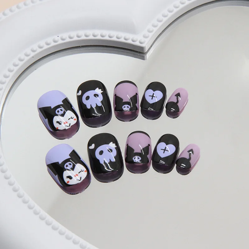 Sanrio Kuromi патчи для ногтей милые Мультяшные девушки и ребенок съемные наклейки