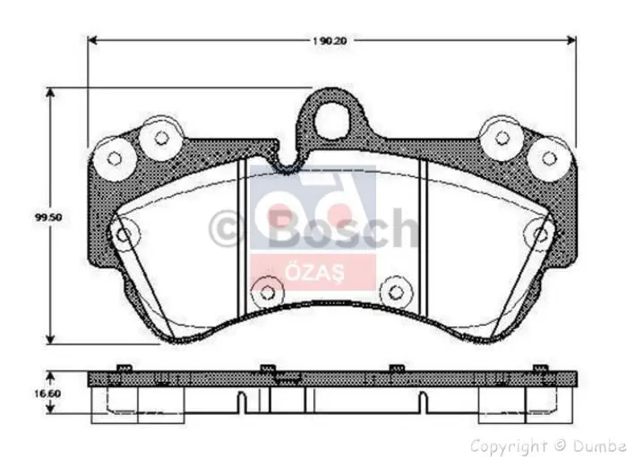 

986424740 для brake BALATA ON 03 TOUAREG-CAYENNE 17"