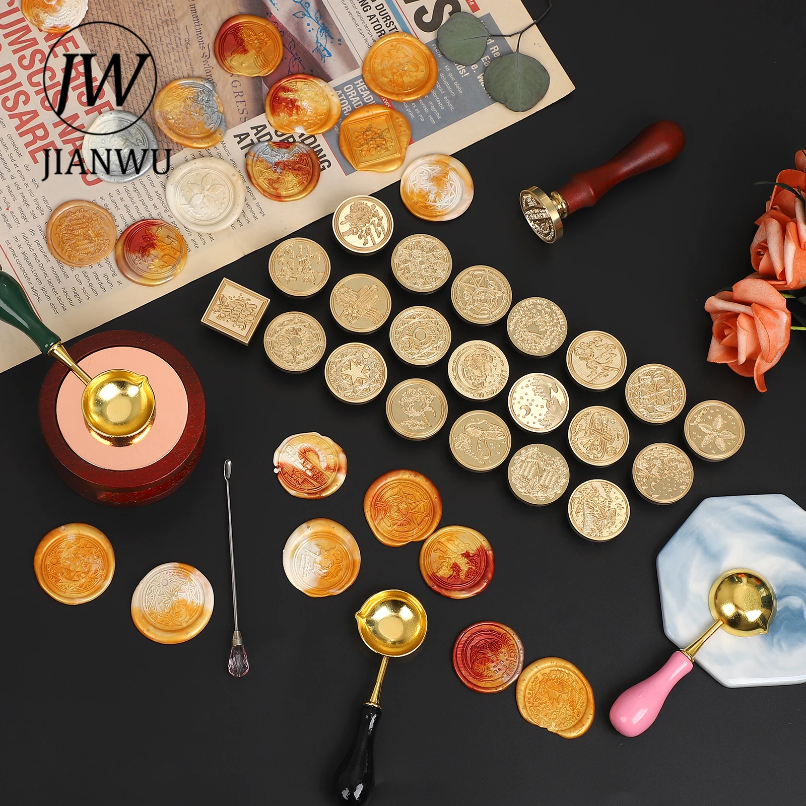 JIANWU 1 шт. креативная бронзовая Медная головка для рисования печать восковых карт