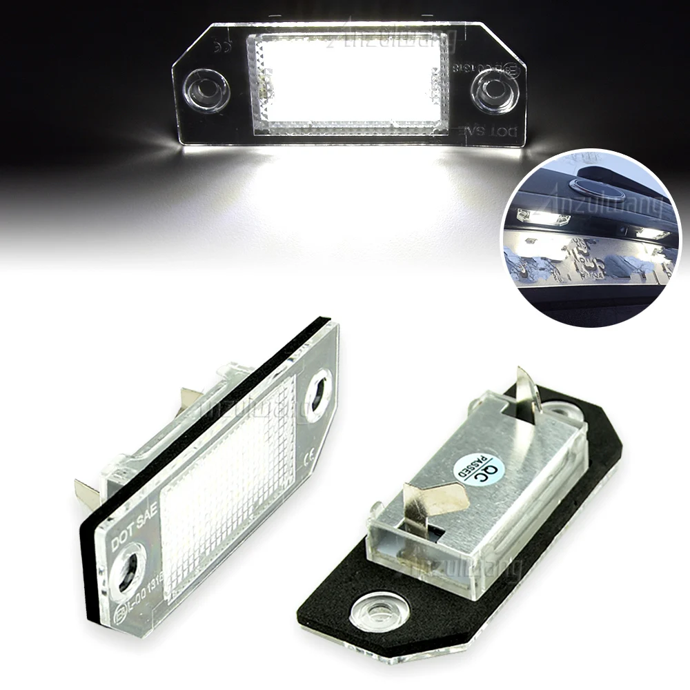 

Car License Plate Lights 12V LED White Number Lamps Plate Light Tail Signal Lamp Assembly For Ford Focus 2 MK2 2003-2008 C-MAX