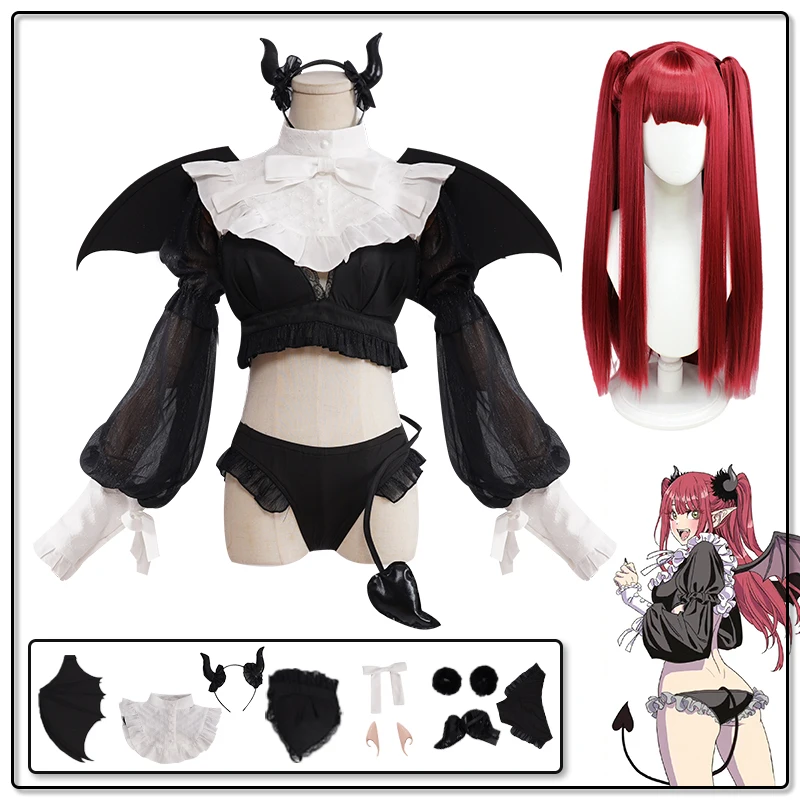 

Anime My Dress Up Darling Rizu Kyun Costumes Cosplay Kitagawa Marin Sexy Bikini Kuroe Shizuku Wig Halloween Costumes for Women