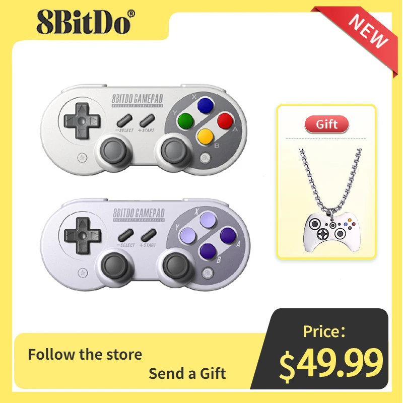 

8BitDo SF30 Pro SN30 Pro Wireless Bluetooth Gamepad Controller with Joystick for Windows Android macOS Nintendo Switch Steam