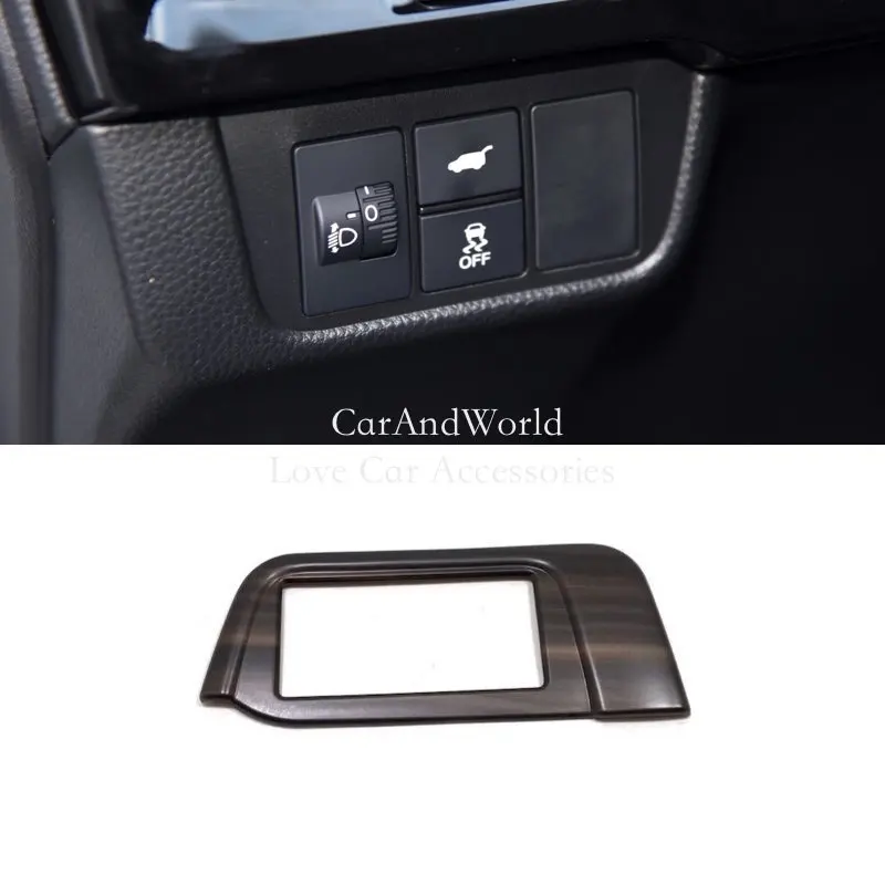 

Настраиваемая Крышка для передних фар из углеродного волокна с левой кнопкой управления, рамка, украшение, Аксессуары для автомобилей Honda CRV CR-V 6th 2022 2023