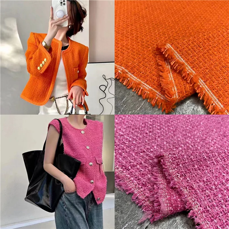 

22 Autumn New High-definition Small Fragrance Tweed Materials for Sewing Big Name Clothing Coat Dress Knitted Wool Fabric Cloth