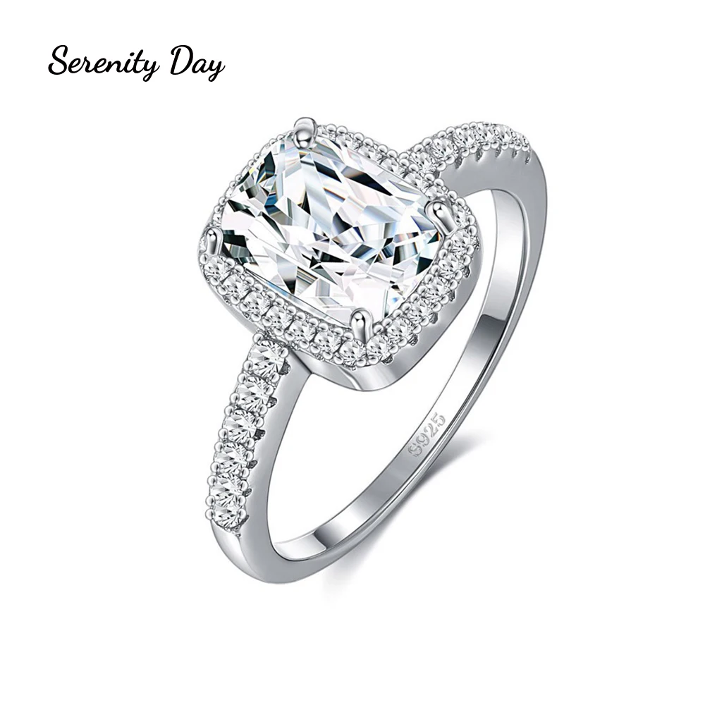 Size 5-9 Wedding Engagement Promise Rings Pink Blue green purple for Women Gold Wholesale Jewelry Finger S925 Sterling Silver