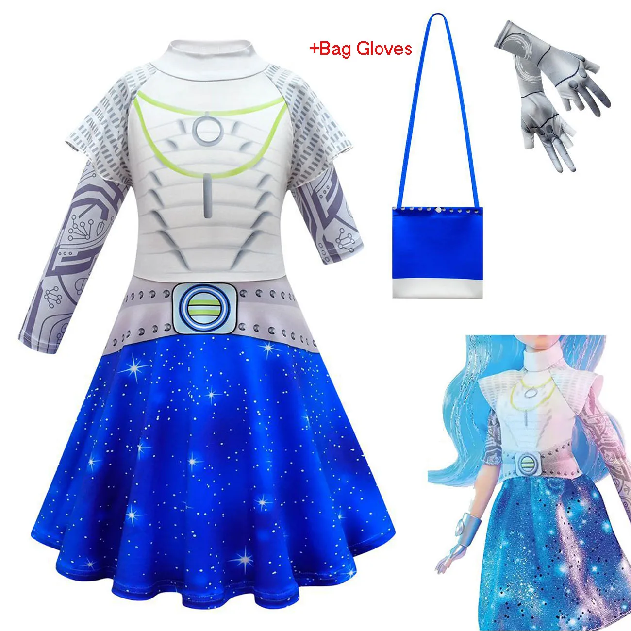 Детский костюм для девочек зомби 3 |