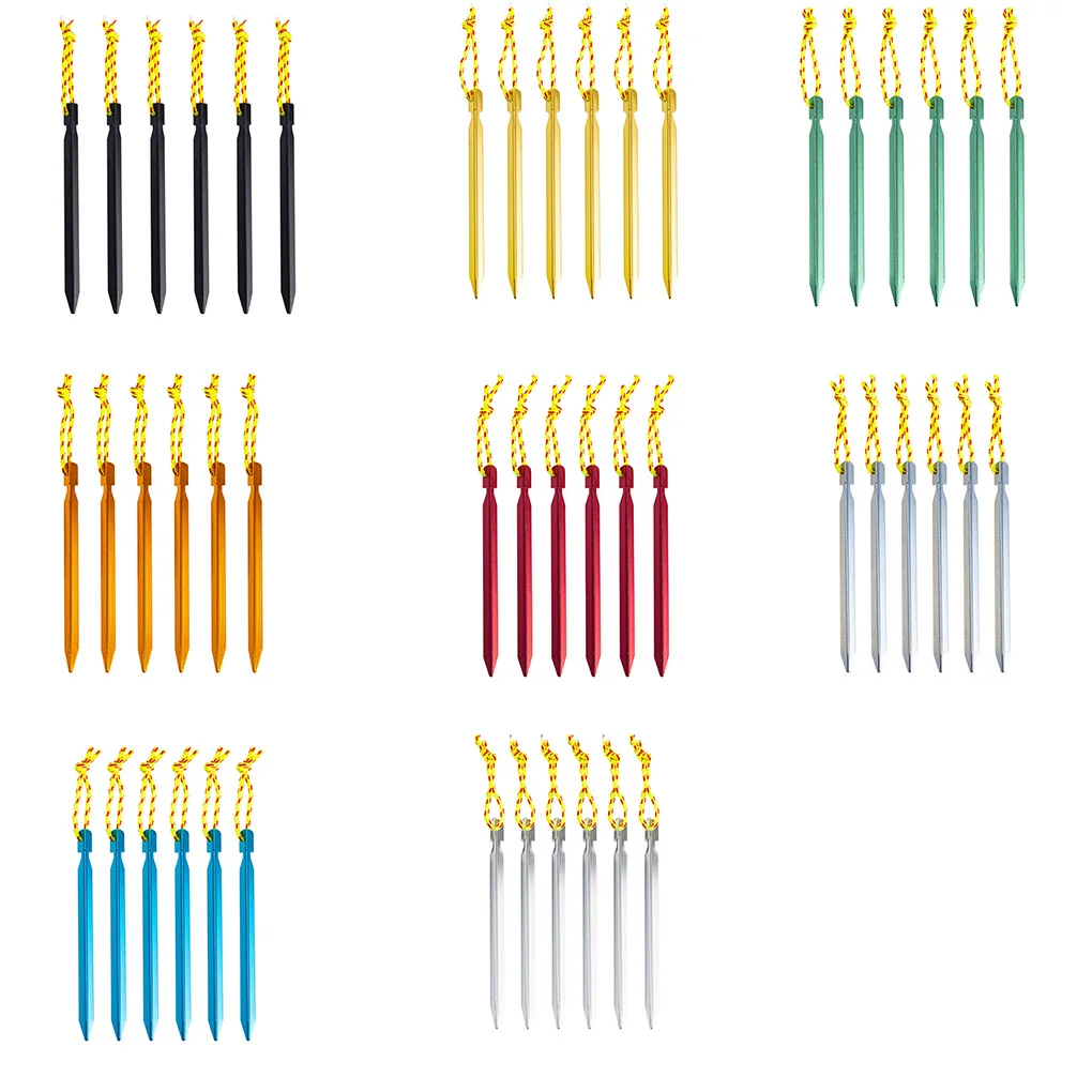 

6 шт., колышки для палатки, из алюминиевого сплава